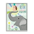 thumbnail image 1 of Arrolynn Weider hold Rise By Lifting Others Sentiment Elephant Hedgehog Flowers 24 in x 30 in Framed Painting Art Prints, by Stupell Home Décor, 1 of 6