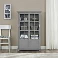 thumbnail image 1 of Arron Lane 4-Shelf Sliding Glass Door Bookcase, Gray, 1 of 12