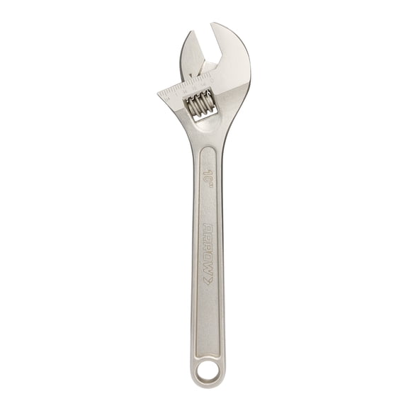 Arrow 10" Adjustable Chrome Vanadium Steel Wrench