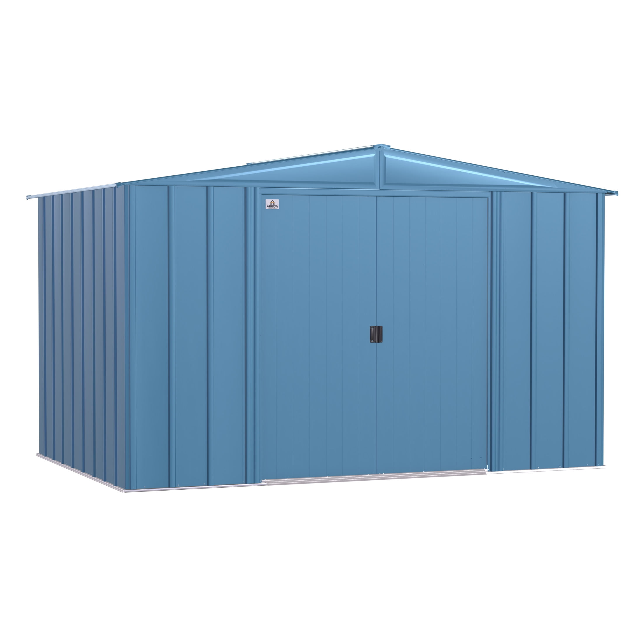 10 ft. x 7 ft. Blue Grey Galvanized Steel Storage Shed