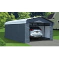 thumbnail image 1 of Arrow 12' x 20' x 7' 29-Gauge Carport with Galvanized Steel Roof Panels and Enclosure Kit, Eggshell, 1 of 28