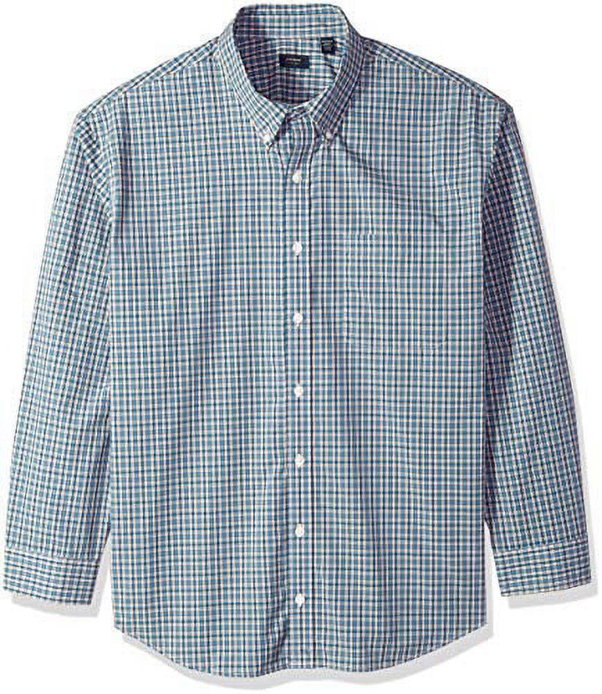 Arrow 1851 Men's Big Hamilton Poplins Long Sleeve Button Down Plaid ...