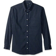 ARROW 1851 Men's Tall Hamilton Poplins Long Sleeve Button Down Plaid Shirt, Deep Navy Blazer, 4X-Large Big