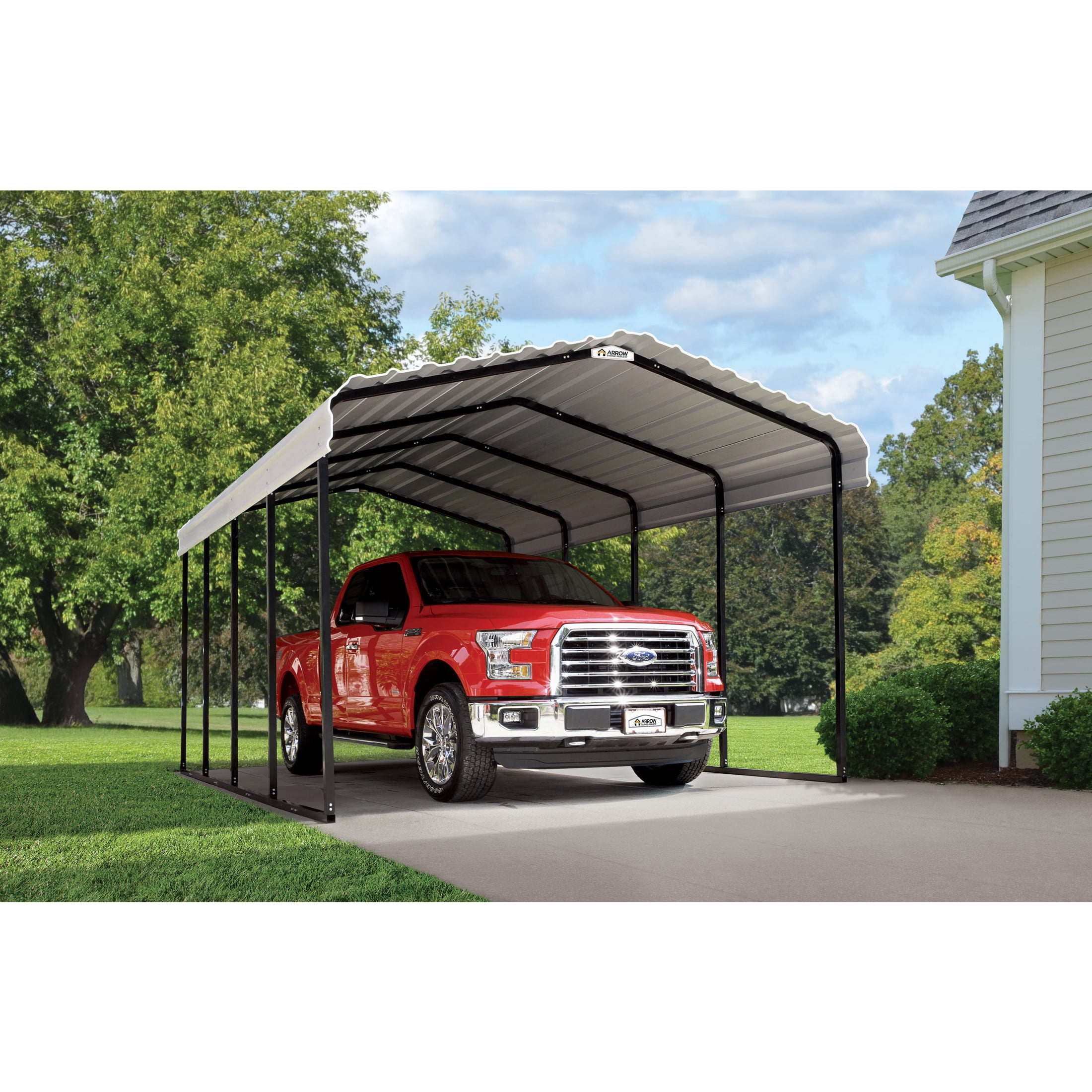Eggshell All-Steel 12 x 20 x 9 ft. Carport