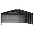 thumbnail image 1 of Arrow 20 x 20 x 7 ft Charcoal Steel Carport With 3 Wall Kit, 1 of 17