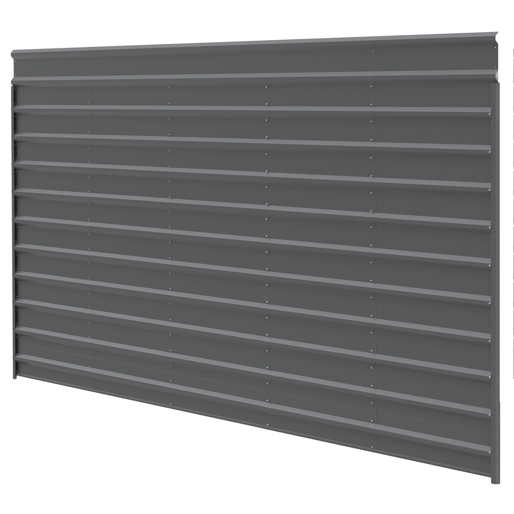 Charcoal Galvanized Steel Carport Enclosure Side Wall