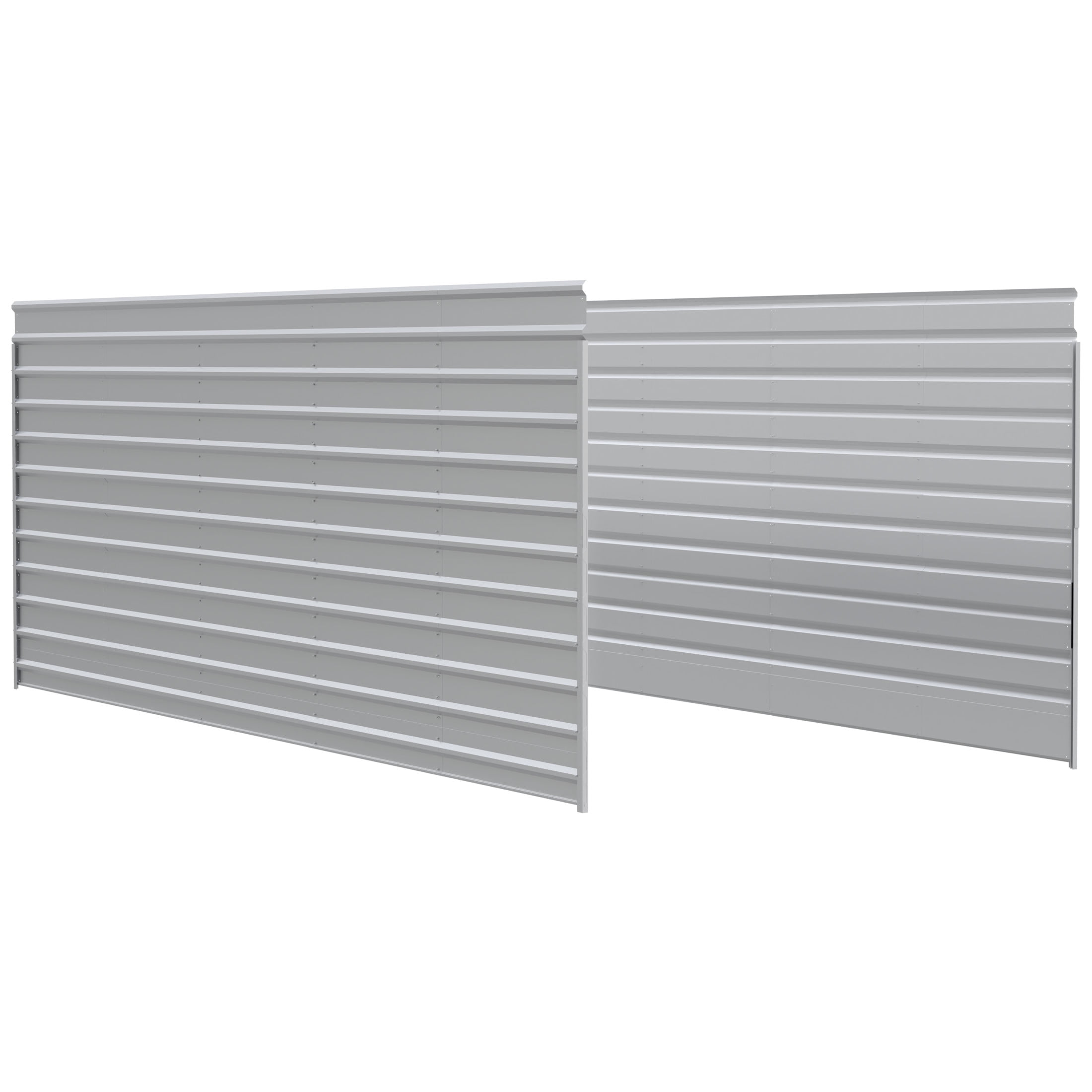 24 ft x 9 ft Eggshell Steel Carport Enclosure Kit