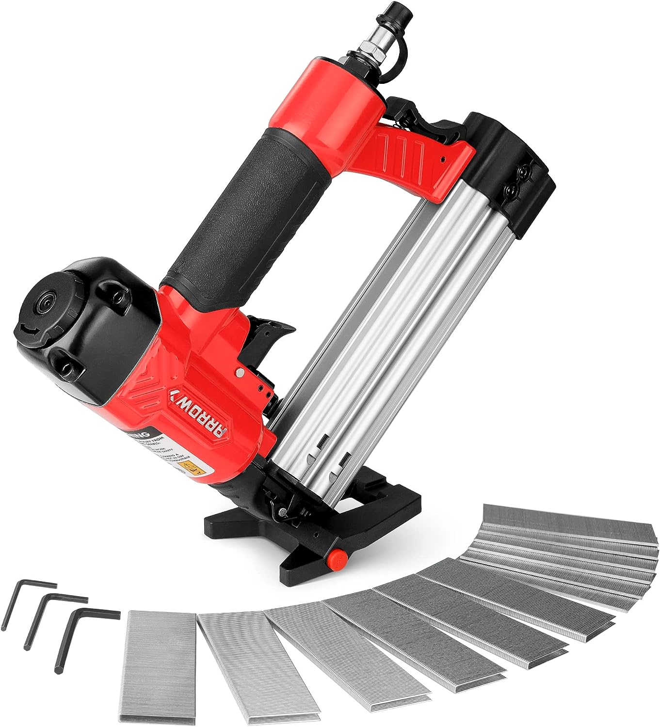 Arrow 4in1 Pneumatic 18 Gauge Flooring Stapler/Nailer, OilFree Mini