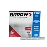 Arrow 5/16" T50 - Galvanized Steel, Divergent Point Staples, 5000 Pack