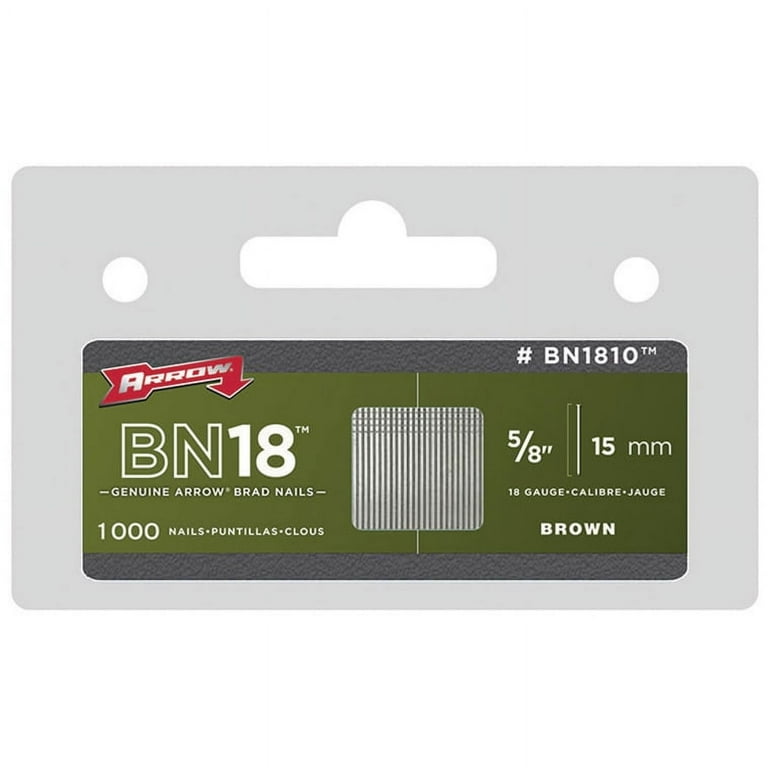 Arrow 5/8-in 18-Gauge Electro-Galvanized Steel Pneumatic Brad Nails (1000-Count) Arrow 5/8-in 18-Gauge Electro-Galvanized Steel Pneumatic Brad Nails (1000-Count)