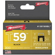 Arrow 591189BL T59 Staples, 5/16 in x 5/16 in, Black, 300 Count