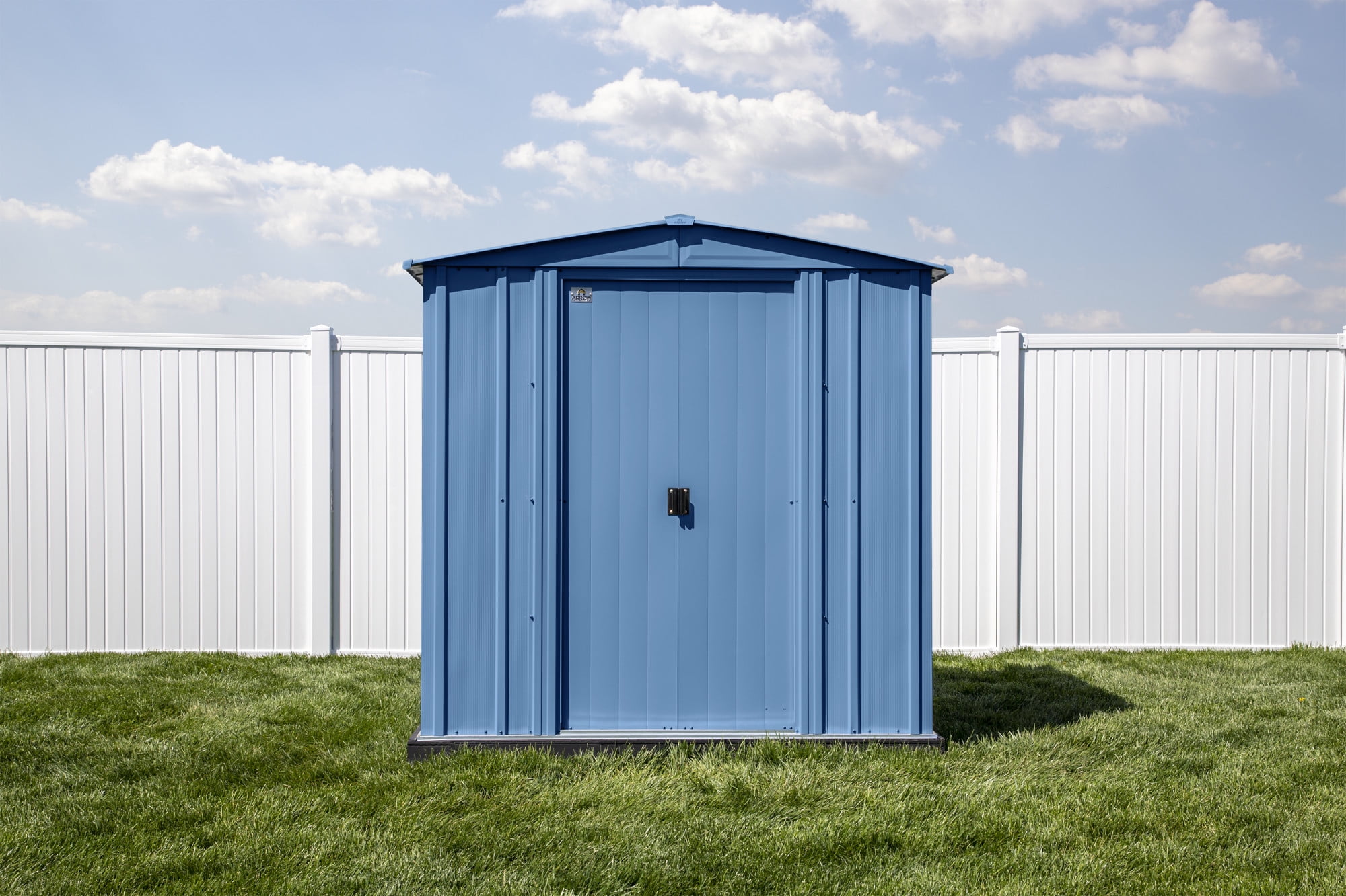 Arrow 6 x 6 ft. Classic Steel Outdoor Storage Shed, Blue