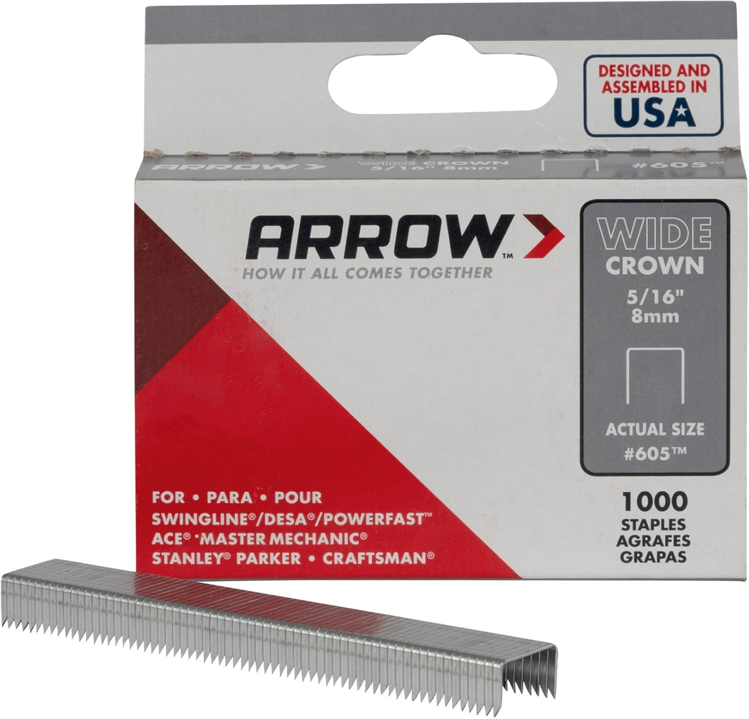 Arrow 60530 Wide Crown Staples for Staple Guns and Staplers, Use for