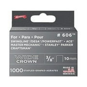 Arrow 60630 Wide Crown Heavy Duty Staples, 3/8, 1000 Count,