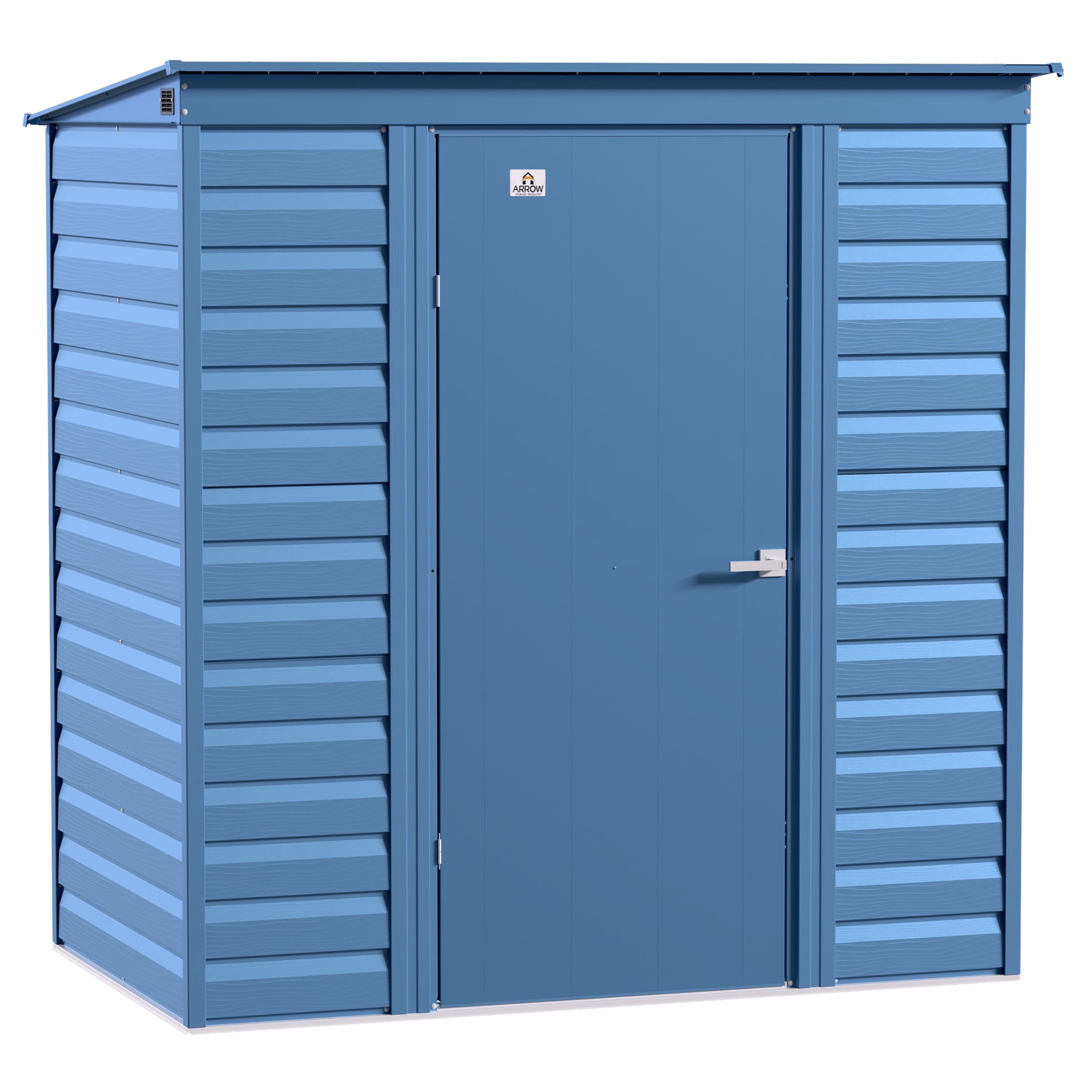 6 ft. x 4 ft. Blue Steel Pent Roof Storage Shed