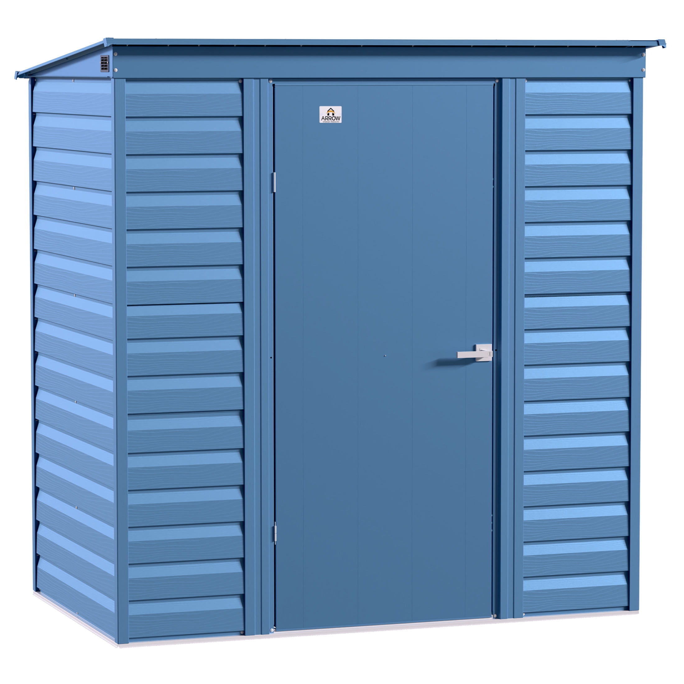 6 ft. x 4 ft. Blue Steel Pent Roof Storage Shed