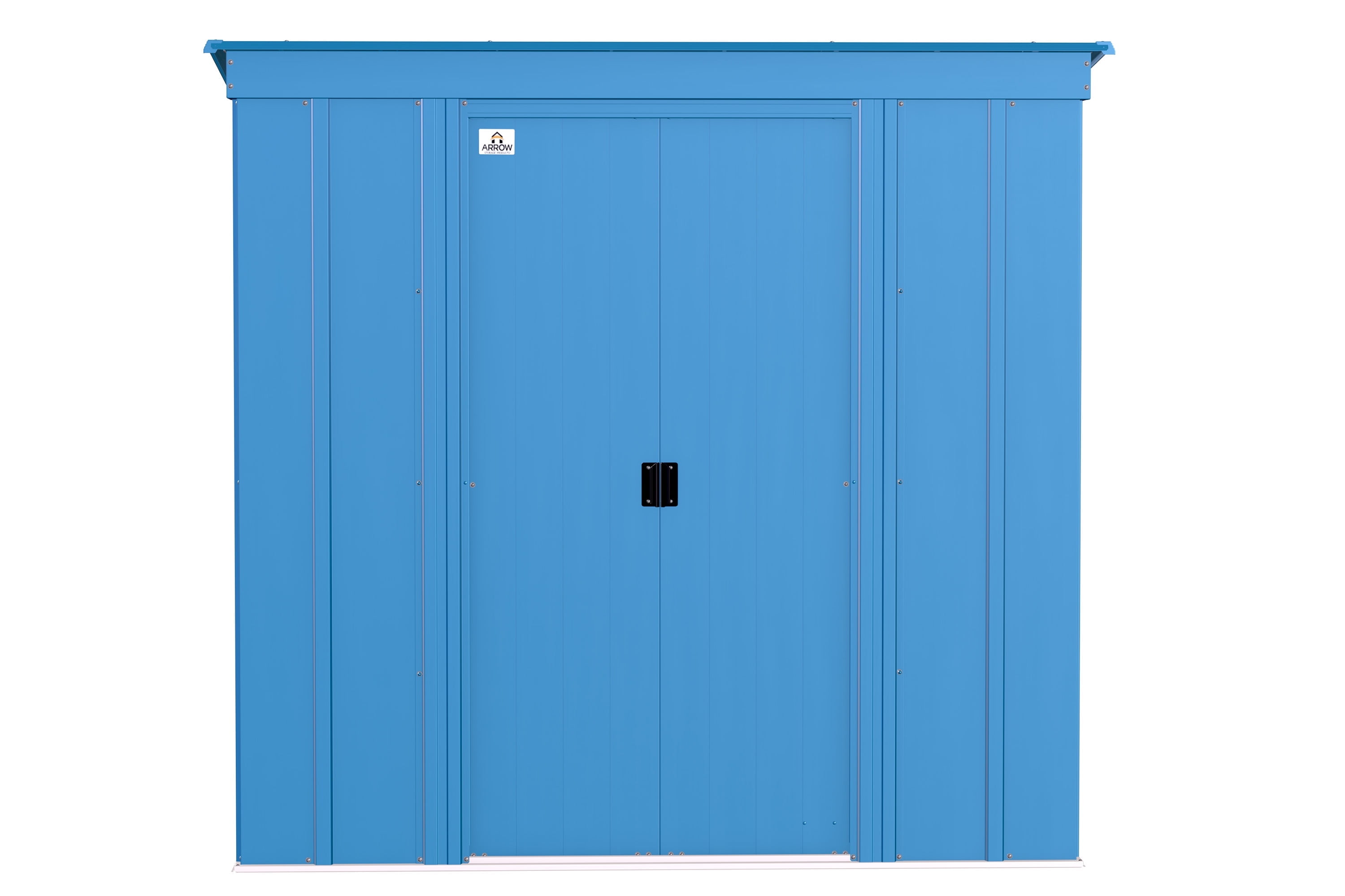 6 ft. x 4 ft. Blue Galvanized Steel Tool Shed with Pent Roof