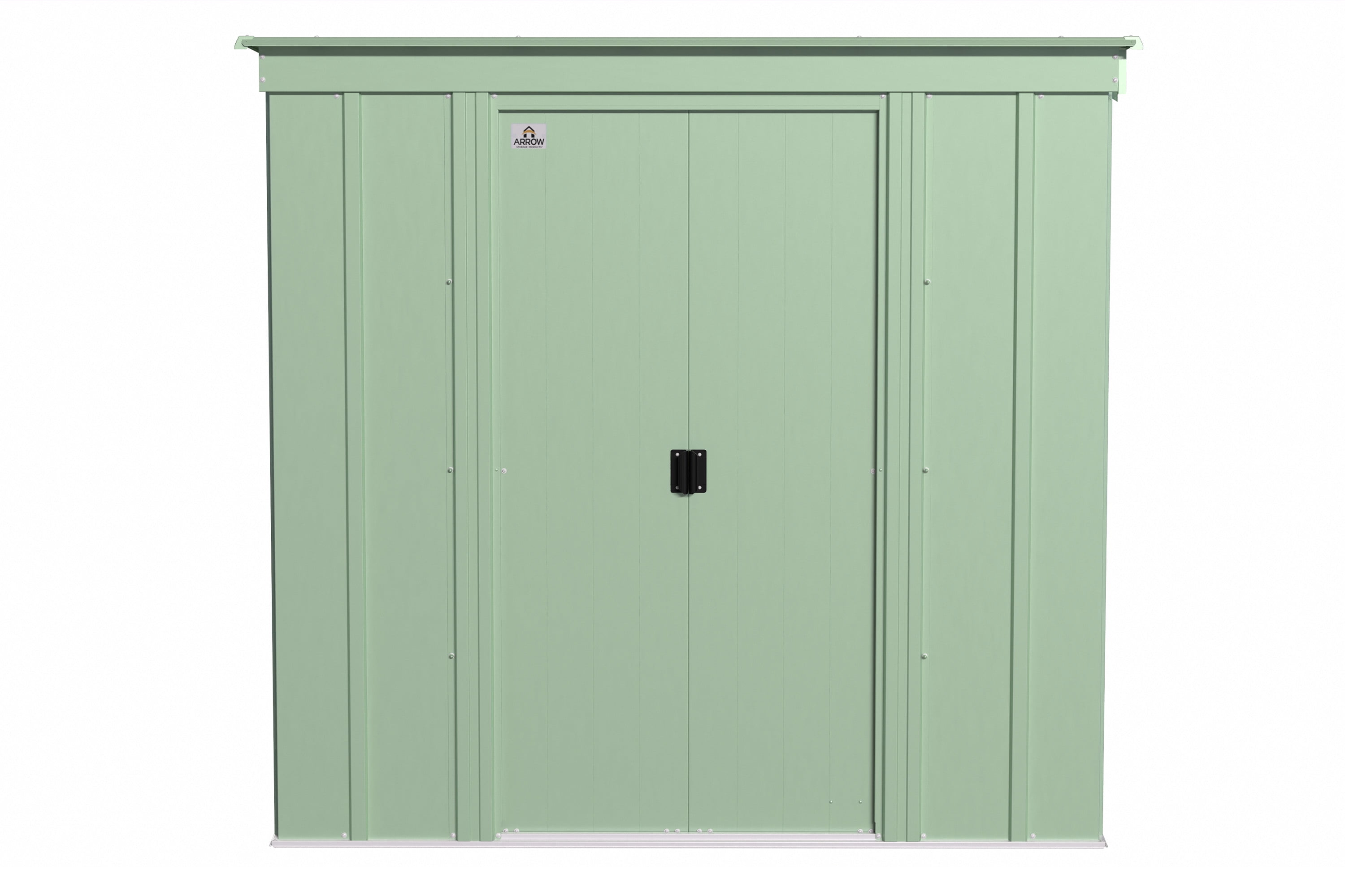 Sage Green 6 ft x 4 ft Galvanized Steel Tool Shed