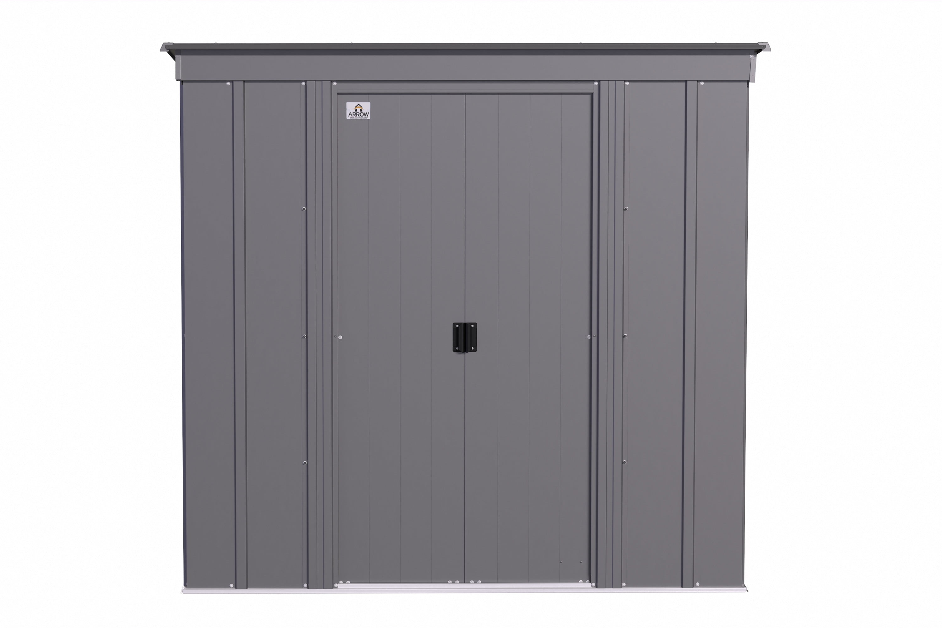 6 ft. x 4 ft. Gray Metal Storage Shed with Pent Roof