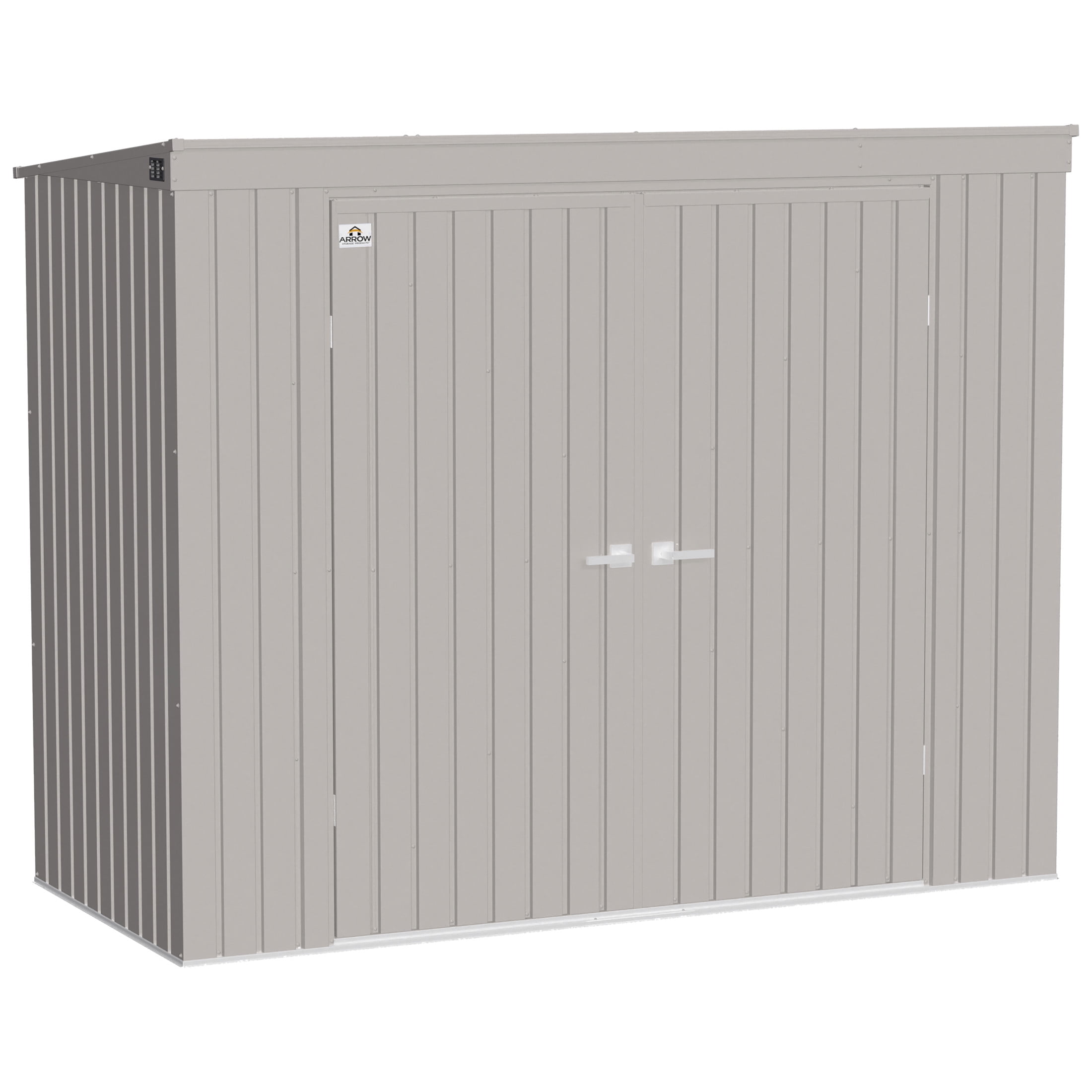 Arrow Elite Steel Storage Shed, 8x4, Cool Grey