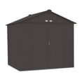 thumbnail image 1 of Arrow 8 x 7 ft. Galvanized High Gable Steel Storage Shed, Charcoal, 1 of 2