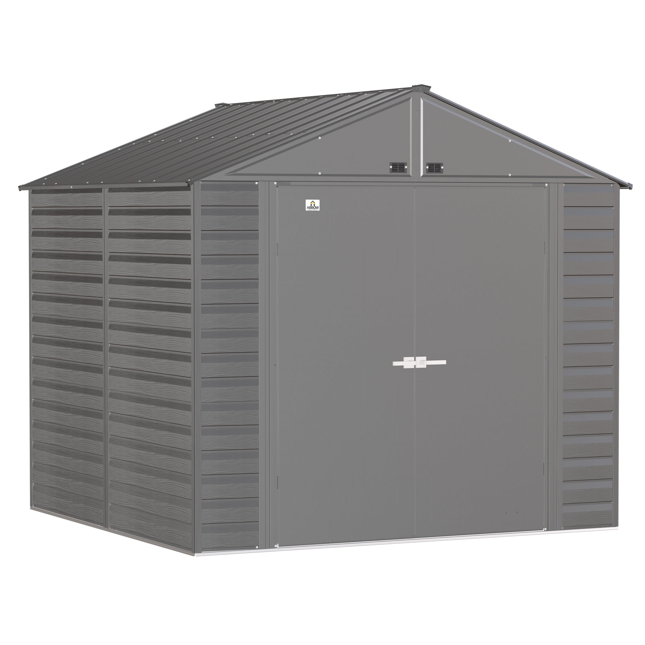 8 ft. x 8 ft. Charcoal Gray Metal Storage Shed