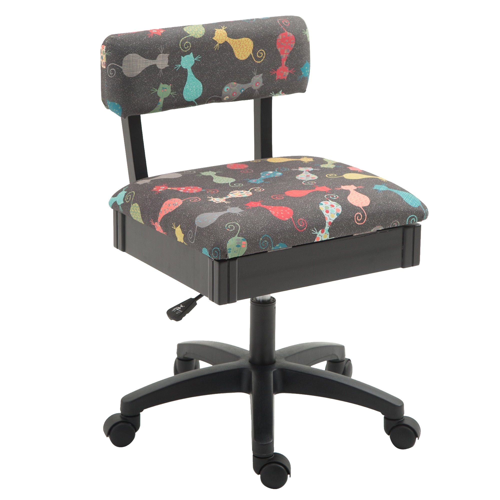 Adjustable outlet sewing chair