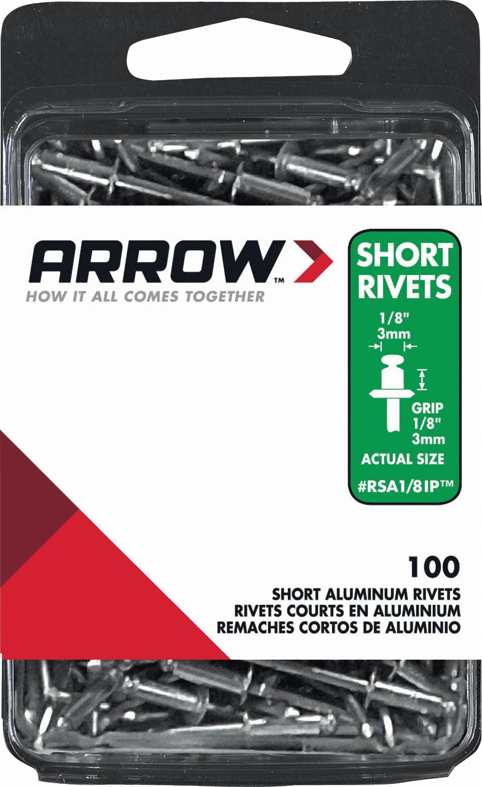Arrow Aluminum Rivet - Pack of 12 — Residential Use, Standard ...