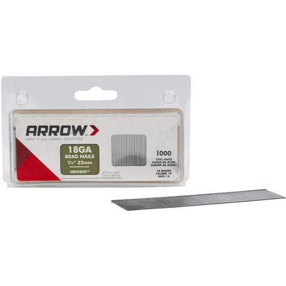 Arrow BN18 18 Ga. X 1-1/4 in. L Galvanized Steel Brad Nails 1000 pk 0.65 lb