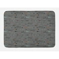 thumbnail image 1 of Arrow Bath Mat, Calligraphic Composition of Grunge Style Arrows on a Background of Spots, Plush Bathroom Decor Mat with Non Slip Backing, 29.5" X 17.5", Dimgray and Multicolor, by Ambesonne, 1 of 2