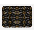 thumbnail image 1 of Arrow Bath Mat, Native Inspired Indigenous Pattern Geometric, Plush Bathroom Decor Mat with Non Slip Backing, 29.5" X 17.5", Charcoal Grey Orange, by Ambesonne, 1 of 2