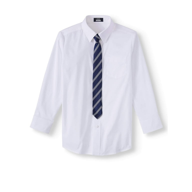 Walmart boys sale white dress shirt