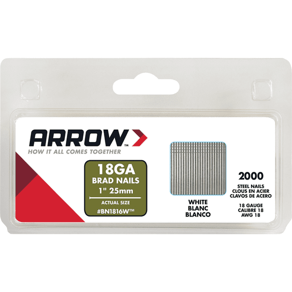 Arrow Brad Nail - Pack of 2 Construction & DIY Use, Standard Hardware Spec