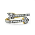 thumbnail image 1 of Arrow CZ Gold .925 Sterling Silver Ring Celeb Inspired (8), 1 of 1