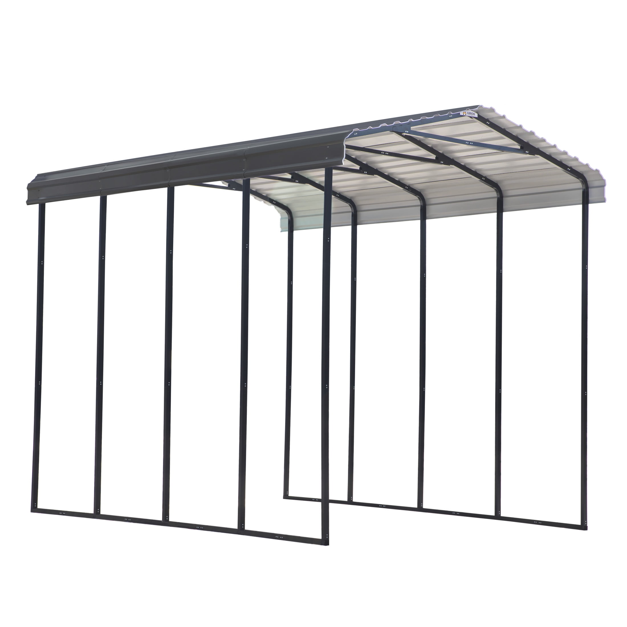 Charcoal Galvanized Steel RV Carport Kit, 14' x 20' x 14'