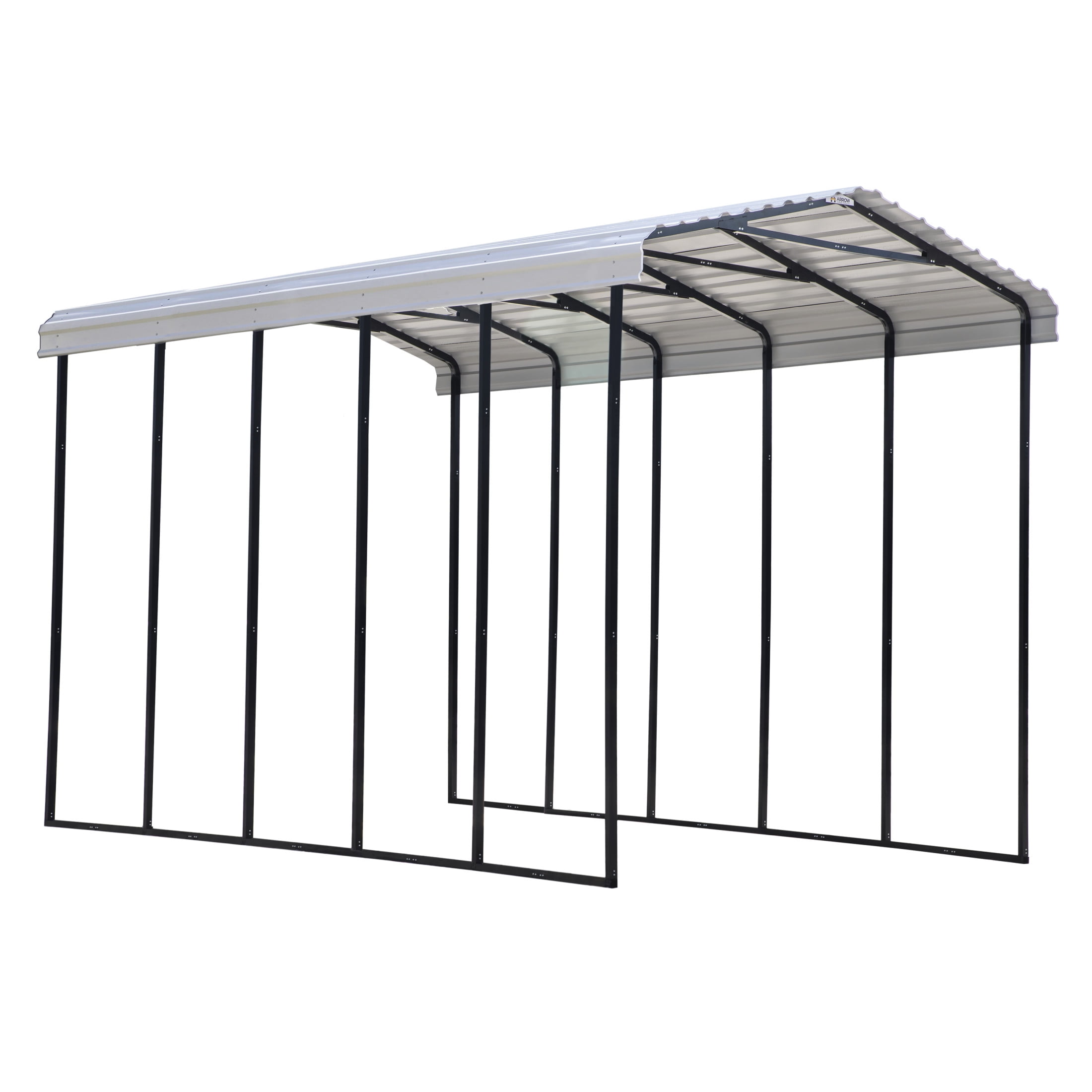 Eggshell Galvanized Steel RV Carport with Metal Roof, 14 ft. x 24 ft.