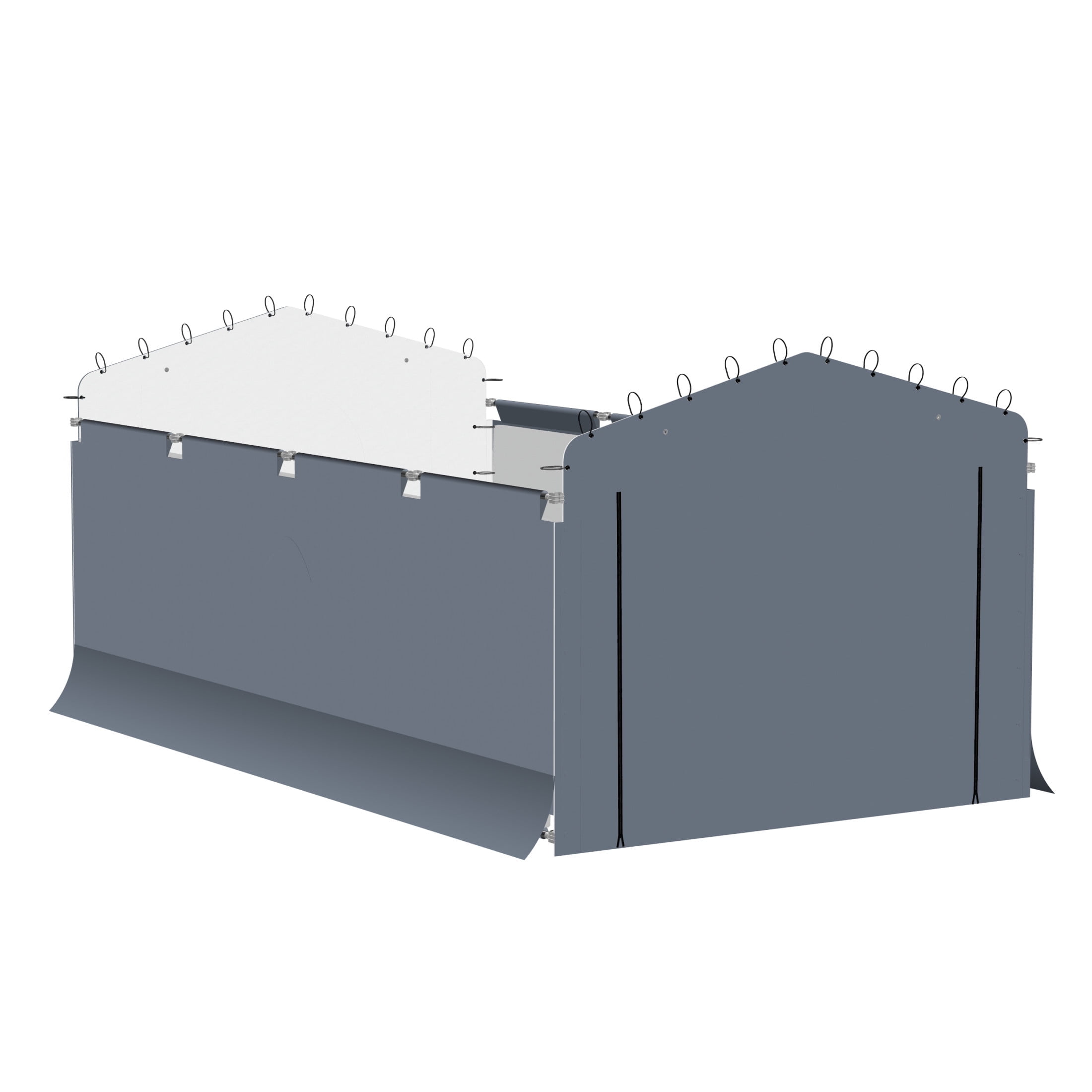 Arrow Carports Enclosure Kit for Galvanized Steel Carport, Fabric Carport Wall Panels, 10' x 15' x 7'