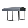 thumbnail image 1 of Arrow 10 x 15 x 9 ft Charcoal Carport, 1 of 20