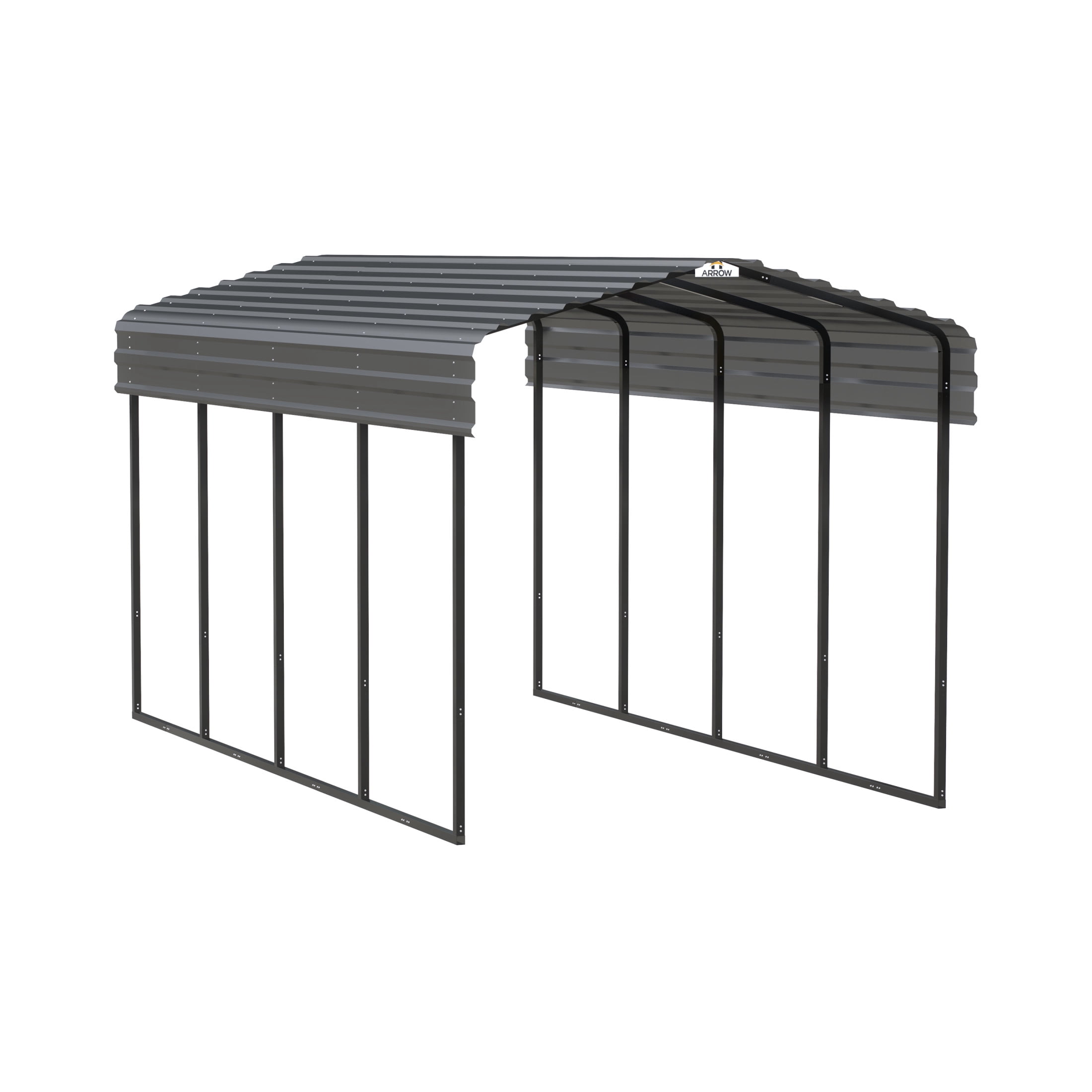 Arrow 10 x 20 x 9 ft Charcoal Carport