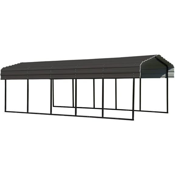 Arrow 10 x 24 x 7 ft Charcoal Carport