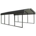 thumbnail image 1 of Arrow 12 x 20 x 7 ft Charcoal Carport, 1 of 19