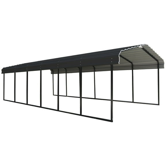 Arrow 12 x 29 x 7 ft Charcoal Carport