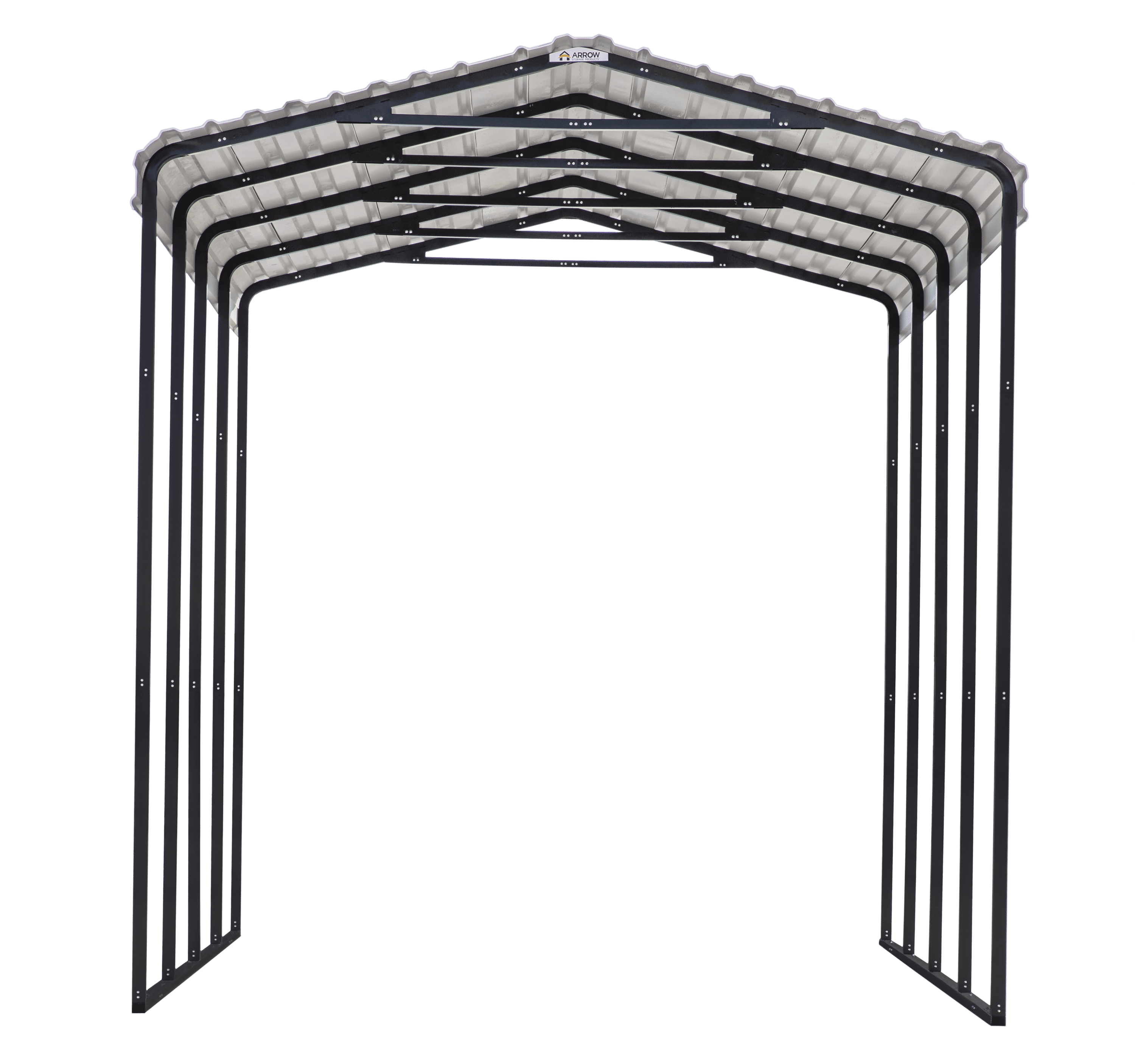 14' x 51' Charcoal Galvanized Steel RV Carport