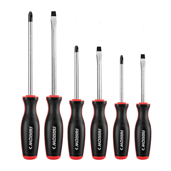 Arrow Chrome Vanadium Steel Screwdriver Set - 6 Pack