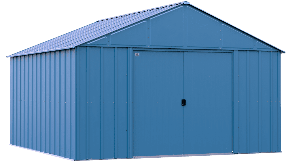 12 ft x 12 ft Blue Grey Steel Storage Shed