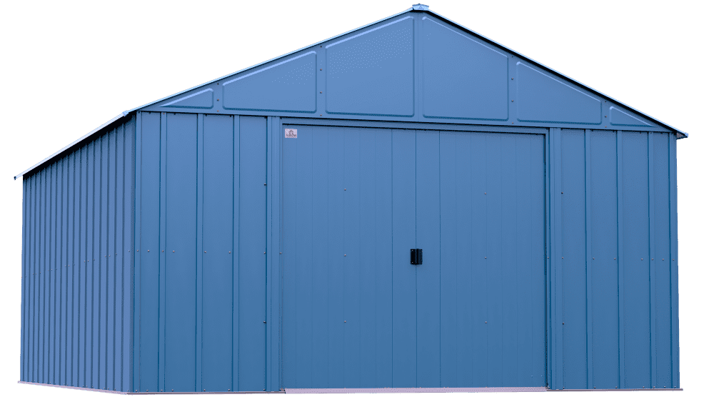 12 ft x 15 ft Blue Grey Steel Storage Shed