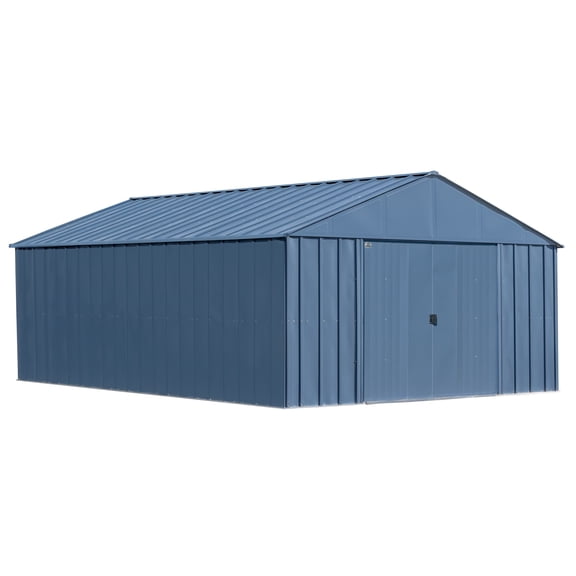 Arrow Classic 12 x 17 x 8 ft Blue Grey Steel Storage Shed