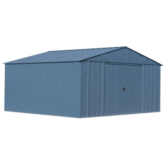 Arrow Classic 14 x 12 x 7 ft Blue Grey Steel Storage Shed