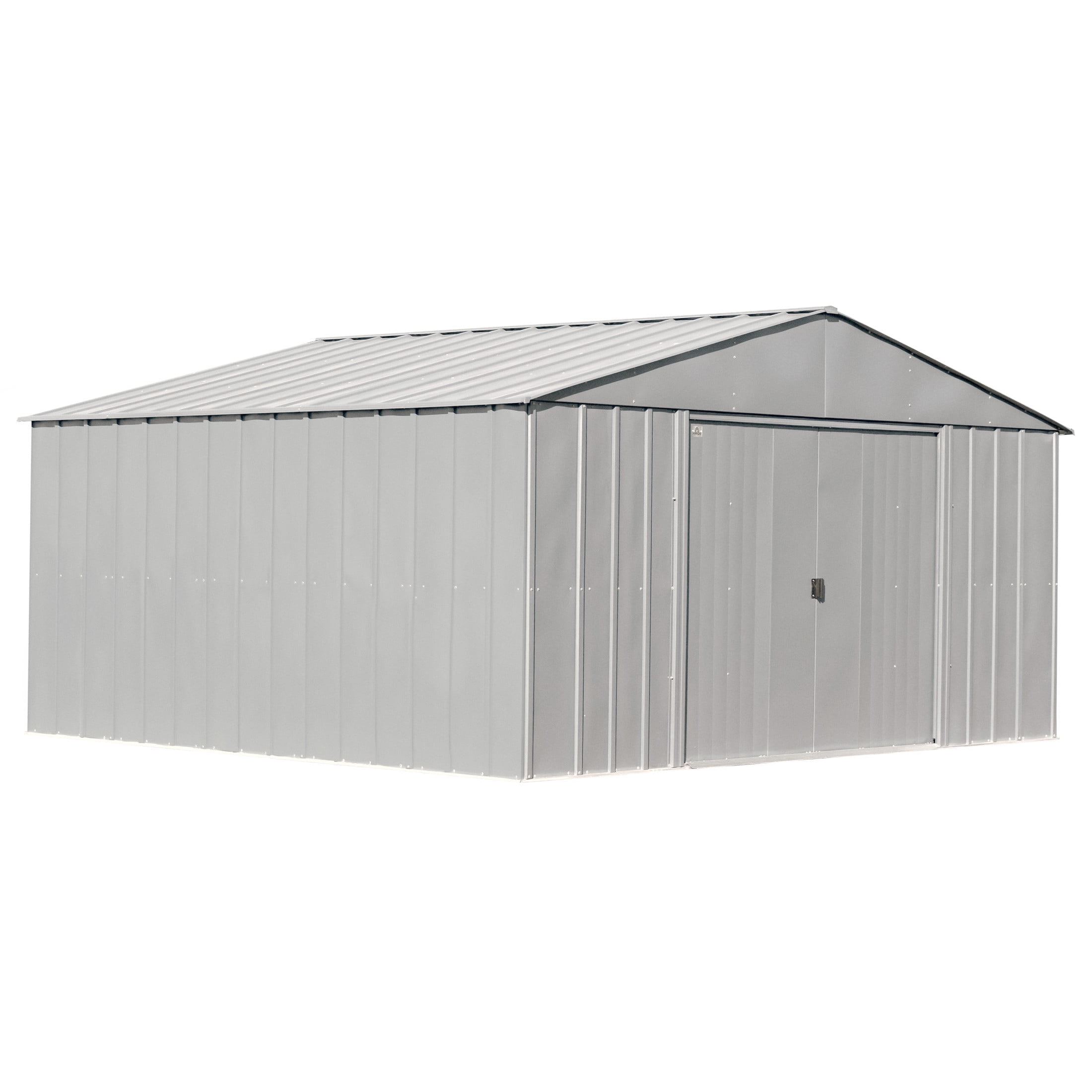 Flute Grey 14 ft x 12 ft Steel Storage Shed