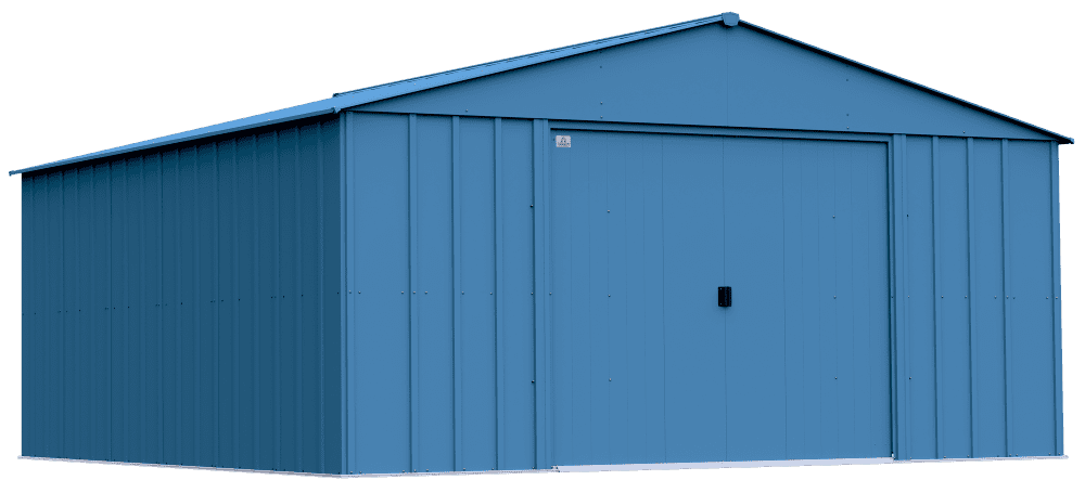 14 ft x 14 ft Blue Steel Storage Shed